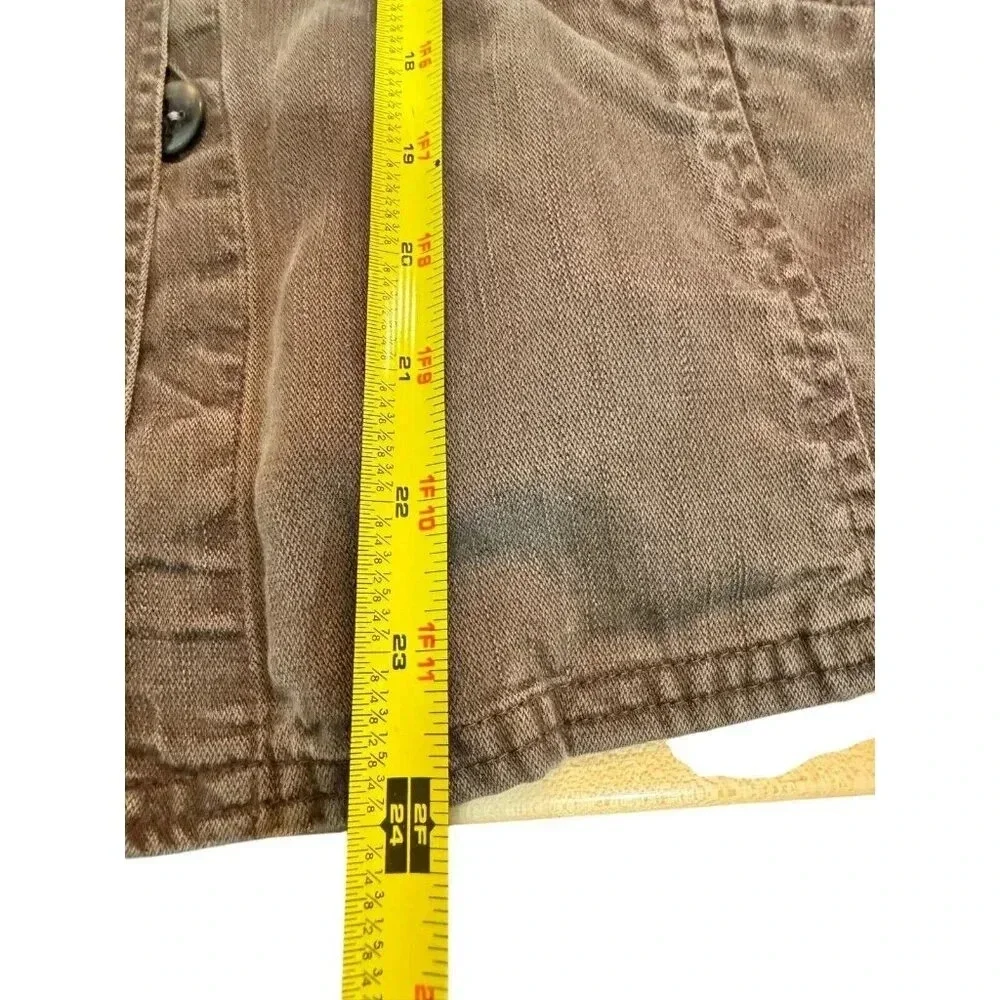 J.Jill Brown Button Down Lightweight Collared Jacket Small Petite‎